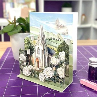 Charming Church Pop Up Stepper Card Paper Cra