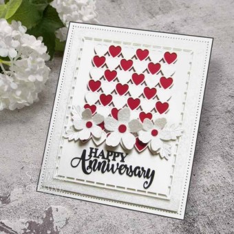 Checkered Hearts Metal Craft Dies by Sue Wils