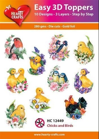 Chicks & Birds Easy 3D  Craft Toppers for Pap