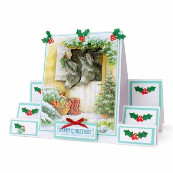 Christmas Donkeys 3pk Die Cut 3d Decoupage Cr