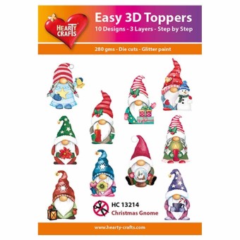 Christmas Gnome Easy 3D  Craft Toppers for Pa