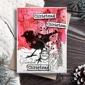 Christmas Junk Labels Clear Rubber Stamps by 