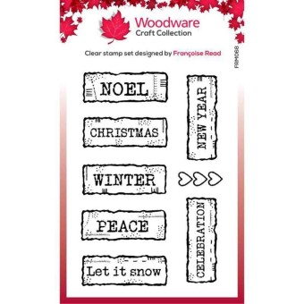 Christmas Junk Labels Clear Rubber Stamps by 