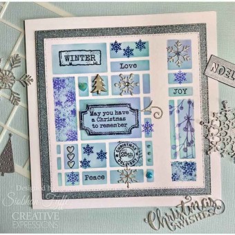 Christmas Junk Labels Clear Rubber Stamps by 