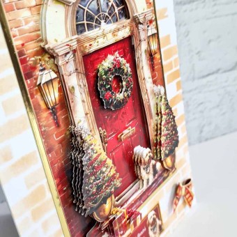 Christmas Morning Door Scene 3pk Die Cut 3d D