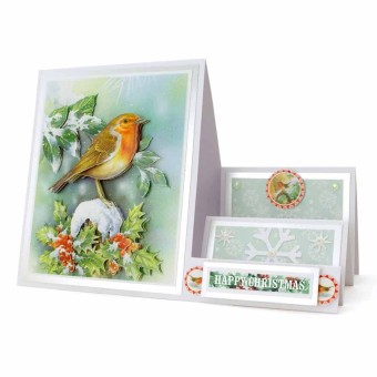 Christmas Robin 3pk Die Cut 3d Decoupage Craf