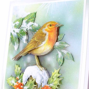 Christmas Robin 3pk Die Cut 3d Decoupage Craf