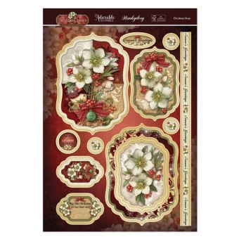 Christmas Rose Luxury Paper Craft Die Cut Top