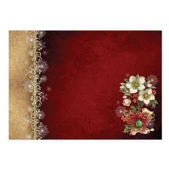 Christmas Rose Luxury Paper Craft Die Cut Top