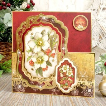 Christmas Rose Luxury Paper Craft Die Cut Top