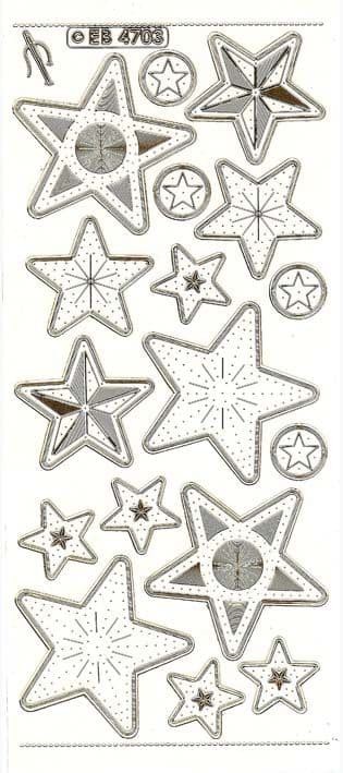 Christmas Stars Paper Embroidery Craft Sticke