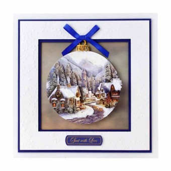 Christmas Village Bauble 3pk Die Cut 3d Decou