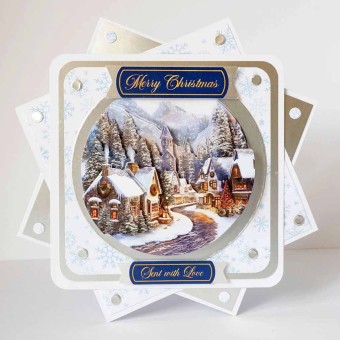 Christmas Village Bauble 3pk Die Cut 3d Decou