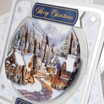 Christmas Village Bauble 3pk Die Cut 3d Decou