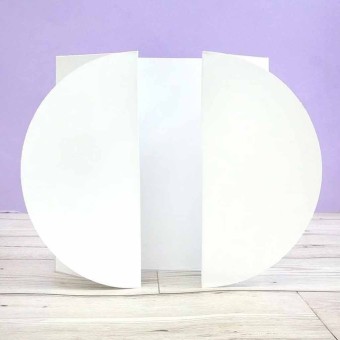 Circle Gatefold Luxury Shaped Card Blank & En