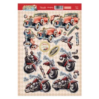 Classic Rides Vintage Car & Motorbike Die Cut