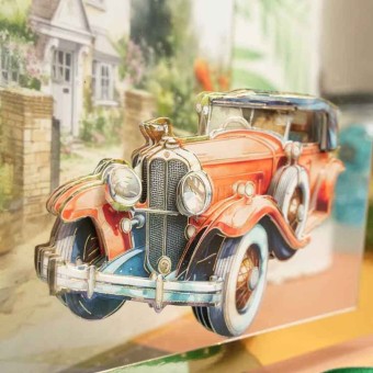 Classic Rides Vintage Car & Motorbike Die Cut