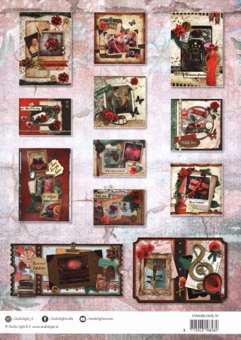 Classic Rouge 3D Die Cut Decoupage A4 Block  