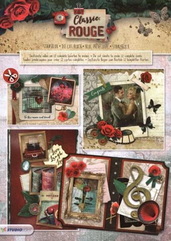 Classic Rouge 3D Die Cut Decoupage A4 Block  