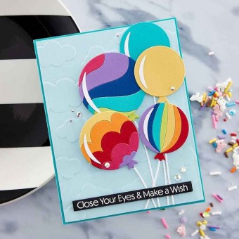 Color Block Balloons 10 Craft Dies for Cardma