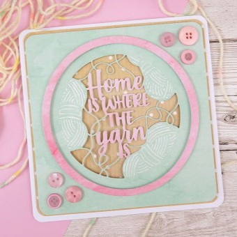 Crafty Wool Card Metal Die - Hunkydory MSTONE