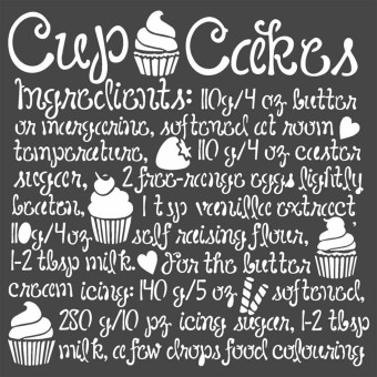 Cupcake Craft Stencil by Stamperia for Paper 