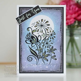 Curly Petals Clear Unmounted Rubber Stamps by