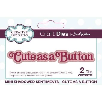 Cute As A Button Shadowed Metal Die for Cardm