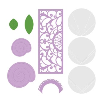 Dahlia Dimensional Doily Paper Craft Cutting 