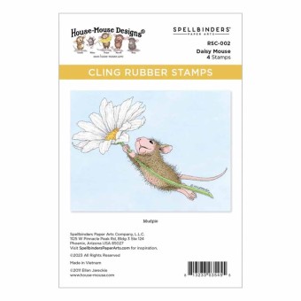 Daisy Mouse Cling Rubber Stamps By House-Mous