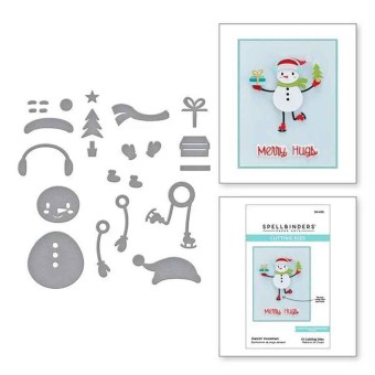 Dancin' Snowman Spellbinders Paper Craft Cutt