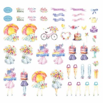 Dancin' Watercolour Celebrations Toppers for 