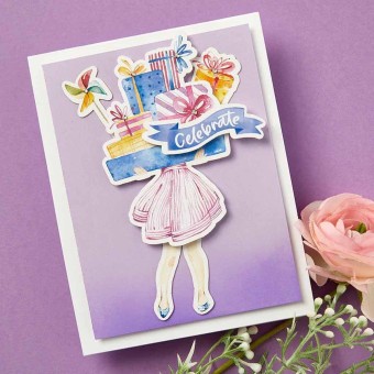 Dancin' Watercolour Celebrations Toppers for 