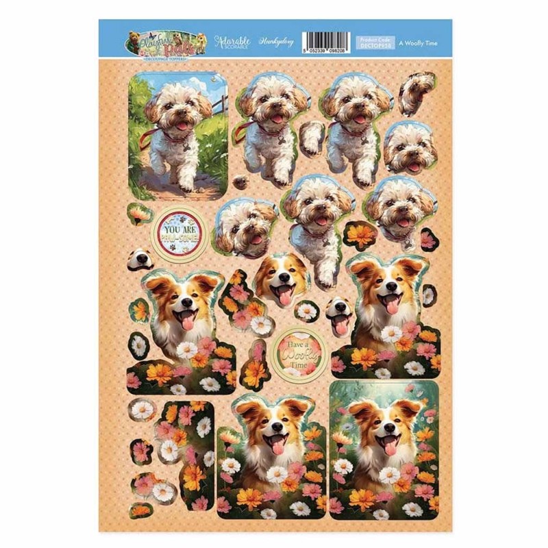 Yorkshire Terrier & French Bulldog Dog Tales Die Cut 3d Craft Decoupage