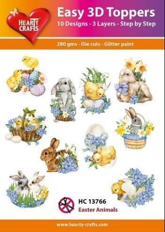 Easter Animals Easy 3D  Craft Toppers for Pap