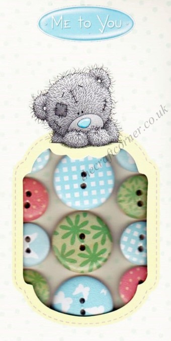 Easter Me To You Teddy Bear  Wooden Buttons F