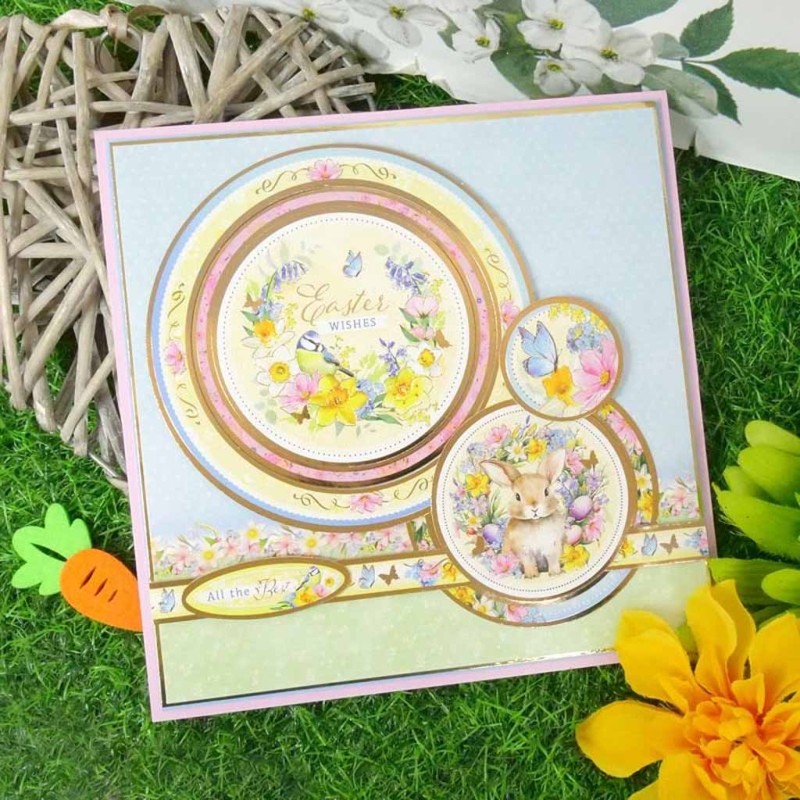 Easter Wishes Die Cut Luxury Topper Paper Cra