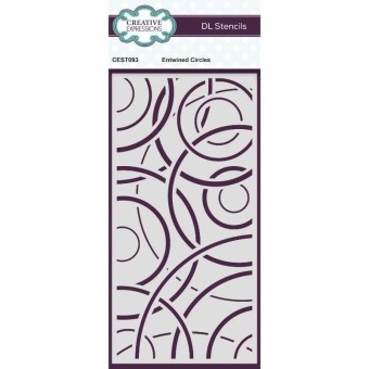 Entwined Circles DL Stencil for Paper Crafts,