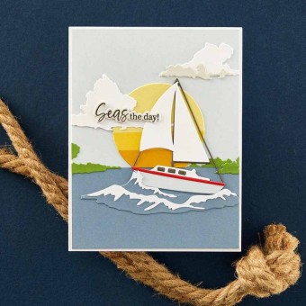 Fair Winds Sentiment Rubber Stamps & Metal Cr