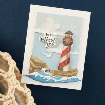 Fair Winds Sentiment Rubber Stamps & Metal Cr