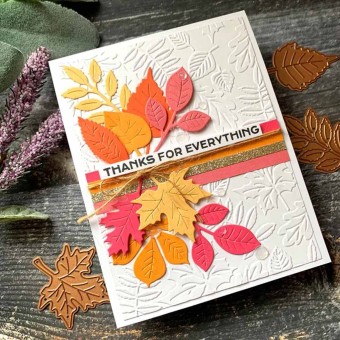 Falling Leaves Detailed Embossing Folder by S