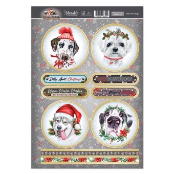 Feliz Navidog! Pawsome Portraits Dog Die Cut 