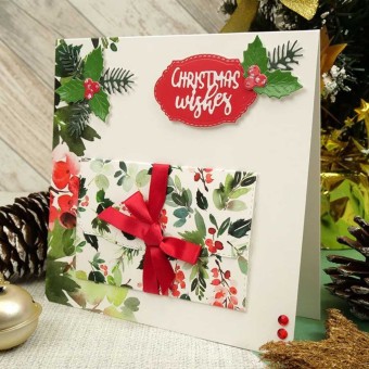 Festive Gift Card Envelope 10 Cutting Metal D