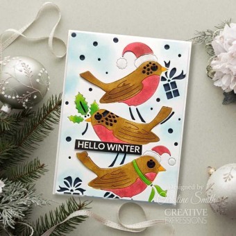 Festive Trio Christmas Robins Paper Cut & Lif