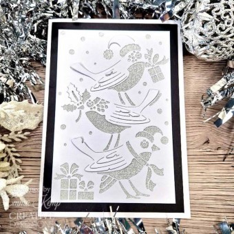 Festive Trio Christmas Robins Paper Cut & Lif