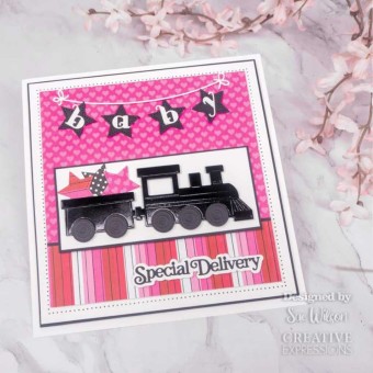 First Train 7 Paper Craft Metal Dies by Sue W