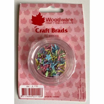 Flower Shaped Coloured Craft Brads for Paper 