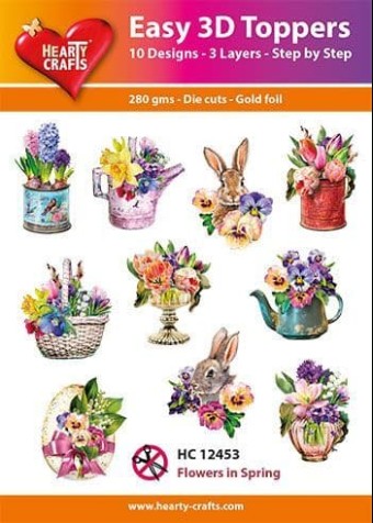 Flowers In Spring Easy 3D  Craft Toppers for 