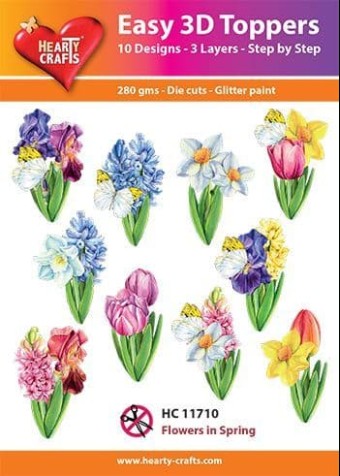 Flowers In Spring  Easy 3D  Craft Toppers for