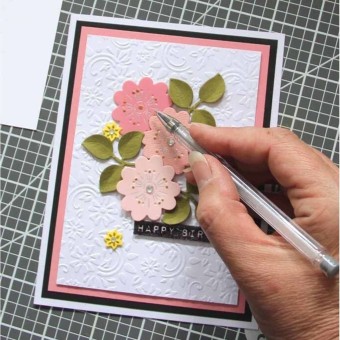 Flowers & Leaves Detailed Embossing Folder fo